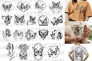 Butterfly Illustration SVG Bundle