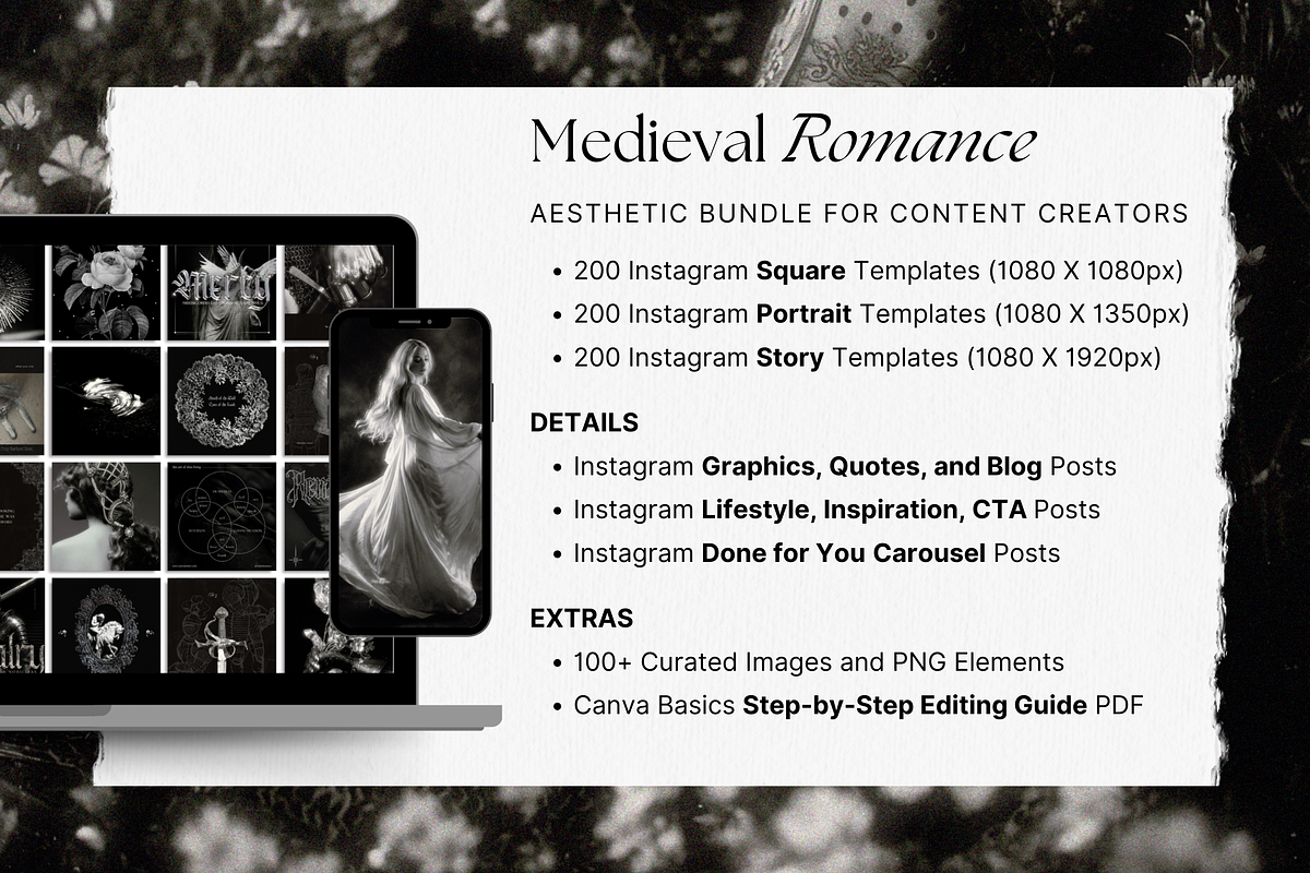 Medieval Romance Social Media Bundle, a Social Media Template by The Flossy Finch (Photo 3 of 23)