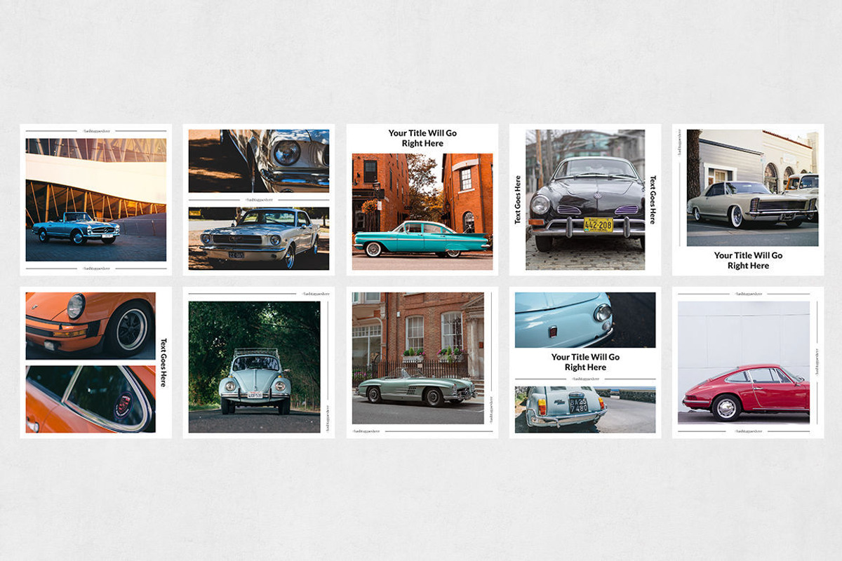 Classic Cars Instagram Posts, a Social Media Template by Social Corner Graphics (Photo 8 of 8)