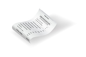 Payment check or receipts with, a Finance Illustration by the8monkey