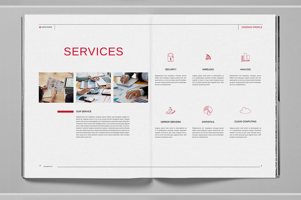 Black and Red Brochure Template, a Brochure Template by Boris Cupac (Photo 4 of 7)