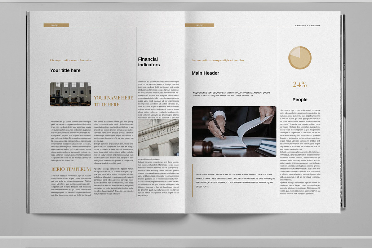 Corporate Law Firm Brochure Template, a Brochure Template by Boris Cupac (Photo 3 of 7)