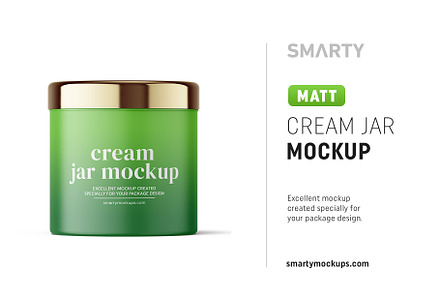 Matte jar mockup