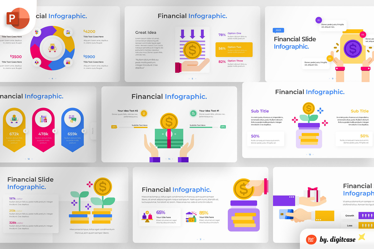 Financial PowerPoint Infographic, a Presentation Template by Digitcase x Wealthwells (Photo 1 of 4)