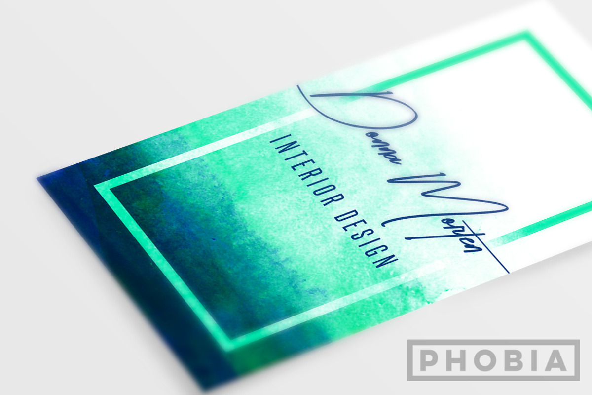 Watercolor Business Card Template, a Business Card Template by Phobia Creative (Photo 2 of 2)