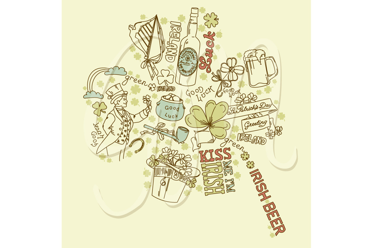 Shamrock St. Patrick's Day clover, a Decorative Illustration by GraphicMarket (Photo 3 of 3)