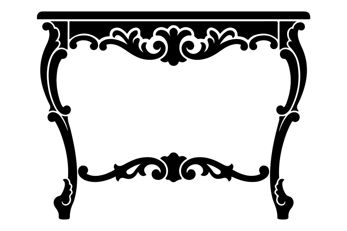 Ornamental Console Table Silhouette, an Object Graphic by hafijul (Photo 2 of 4)