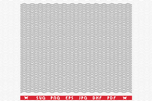 SVG Black Wave Lines, Seamless