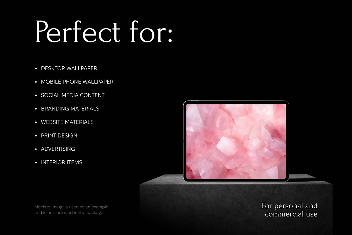 Rose Quartz gemstone wallpaper pack, a Wallpaper Graphic by existacial (Photo 4 of 4)