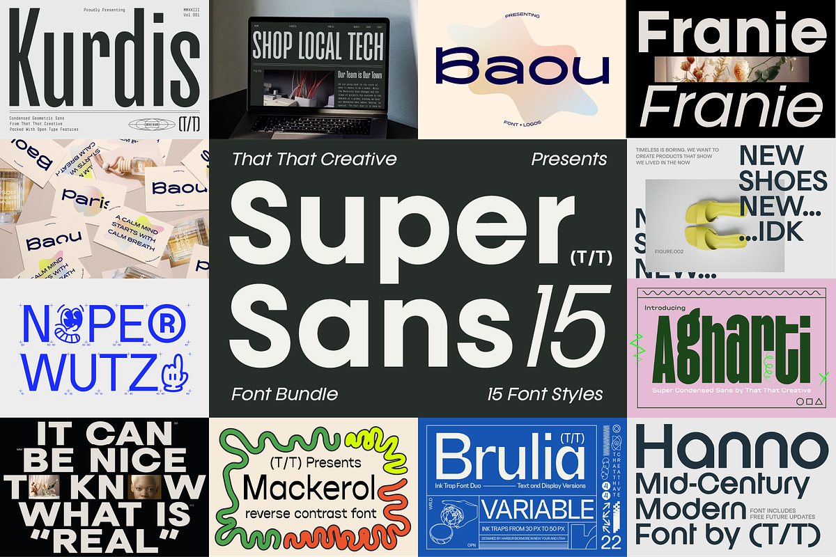 Super Sans Serif Font Bundle, a Sans Serif Font by That That Creative (Photo 1 of 22)