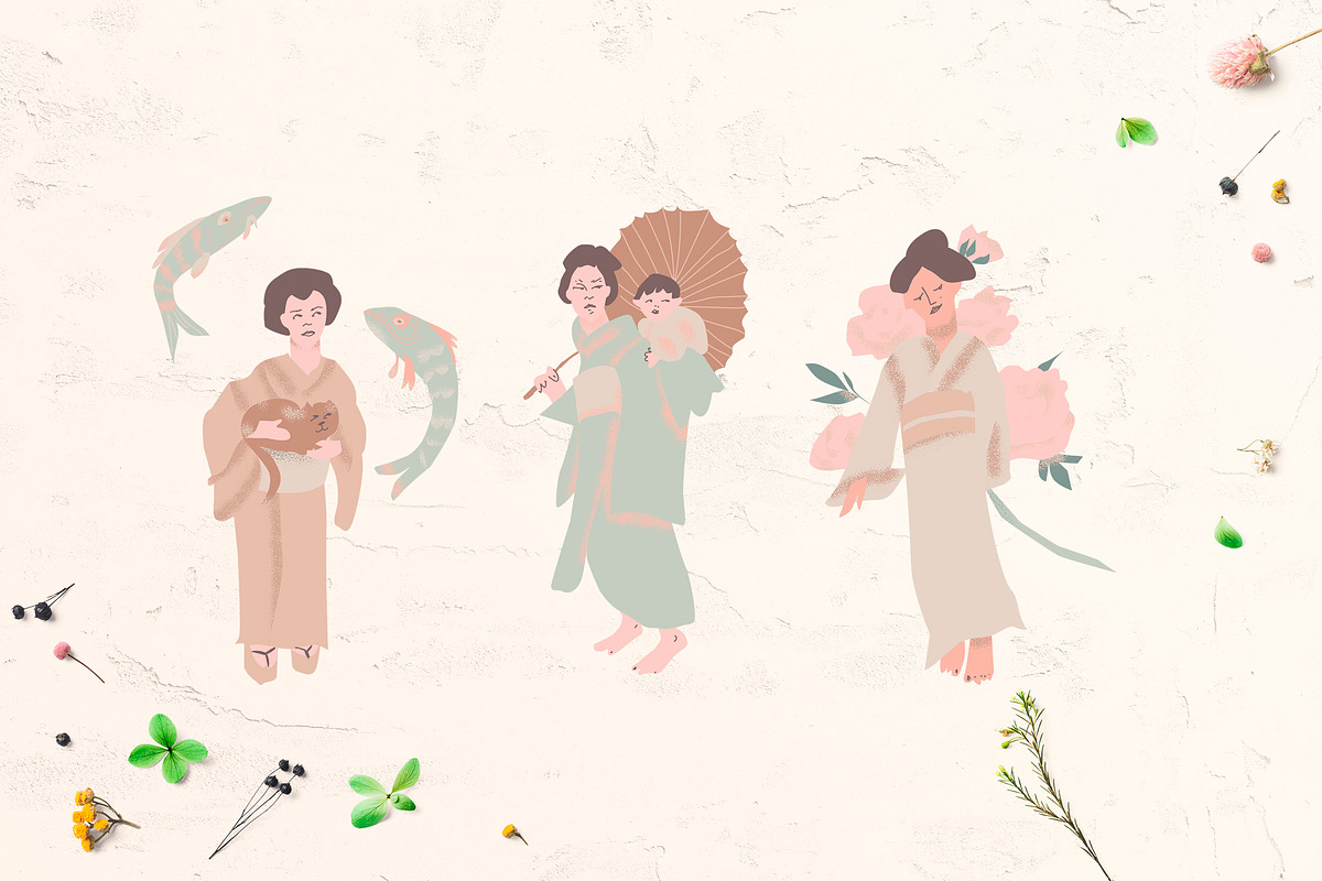 Vector Geisha Art, a Person Illustration by Lucyinyourheart (Photo 6 of 6)