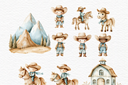 Baby cowboy boot clipart, Watercolor, a Decorative Illustration by Invite to Clipart (Thumbnail 2 of 6)