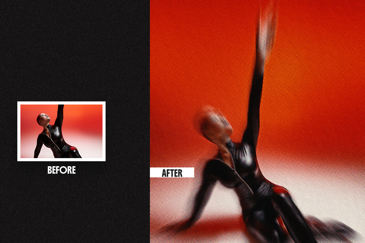 Motion Blur Halftone Photo Effect, a Layer Style Add-On by dokudokunomi (Photo 6 of 8)