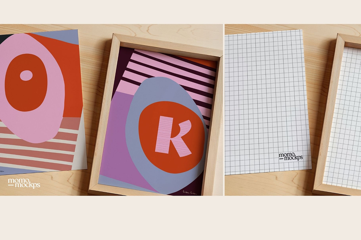 Double Frame Close Up Mockup | DIN A, a Mockup by momomockps (Photo 5 of 9)