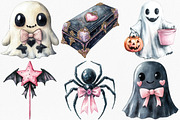 Watercolor Black Pink Halloween, an Illustration by Canvas Craft (Thumbnail 2 of 7)