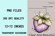 Whimsical Spring Strawberry Clipart, an Illustration by SVGArt (Thumbnail 8 of 9)