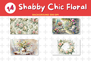 Watercolor Shabby Chic Floral Backgr, an Education Illustration by John_Walker (Thumbnail 4 of 5)