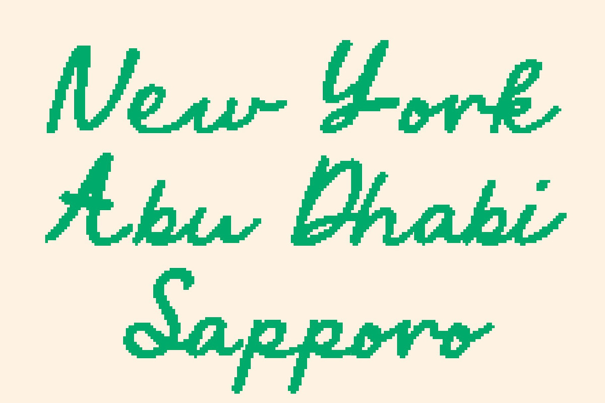 CS Airena Pixel, a Script Font by Craft Supply Co. (Photo 6 of 8)
