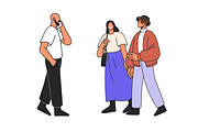 People walking on street set, a Person Illustration by Good Studio (Thumbnail 3 of 9)
