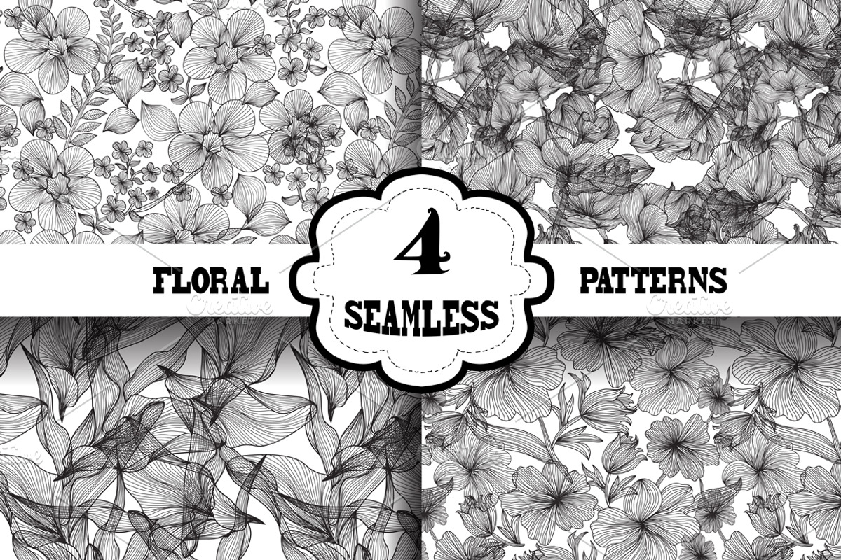Black and White Floral Patterns(1)