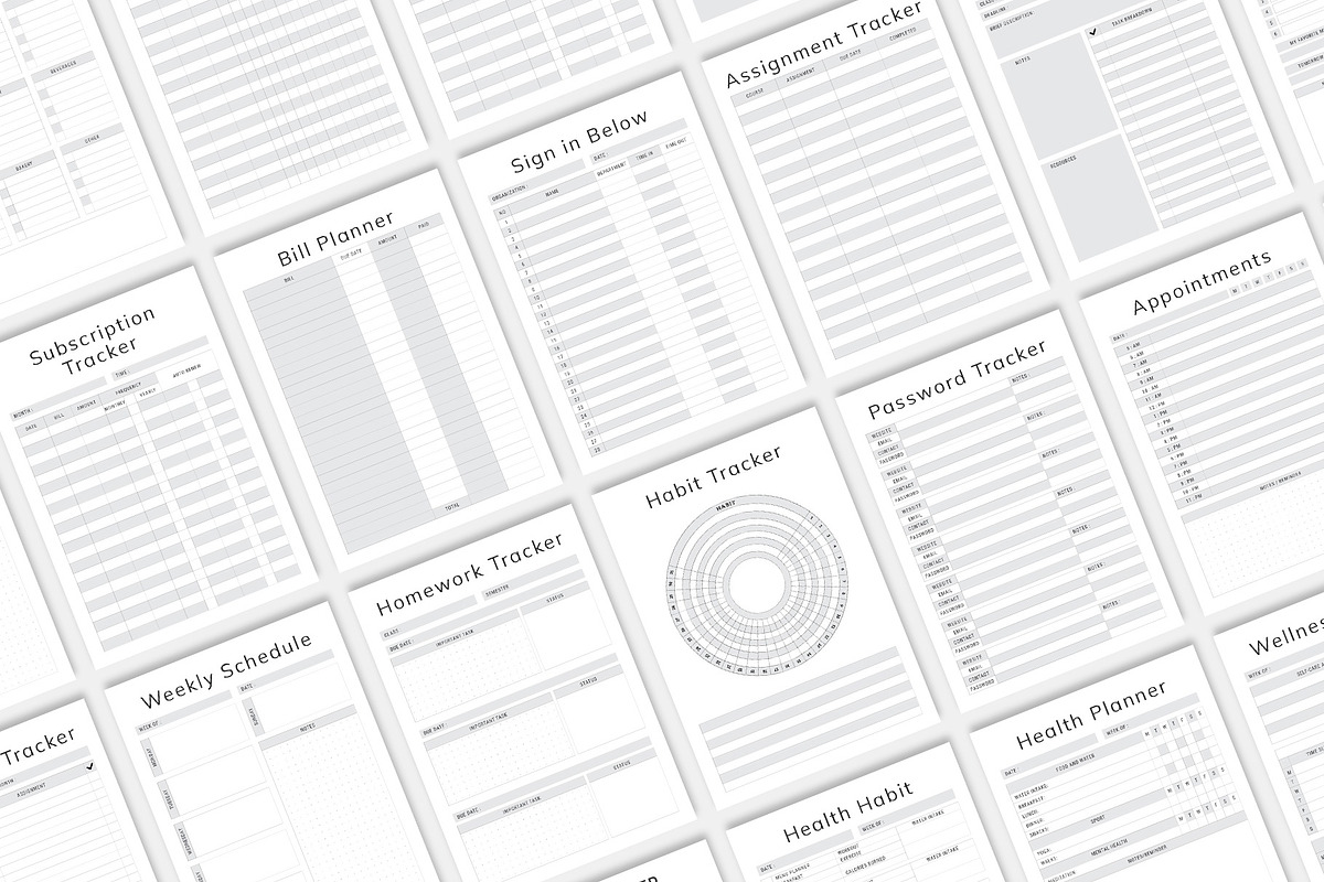 InDesign Planner Bundle Pack Vol.25, a Stationery Template by MNT-Creator (Photo 6 of 10)