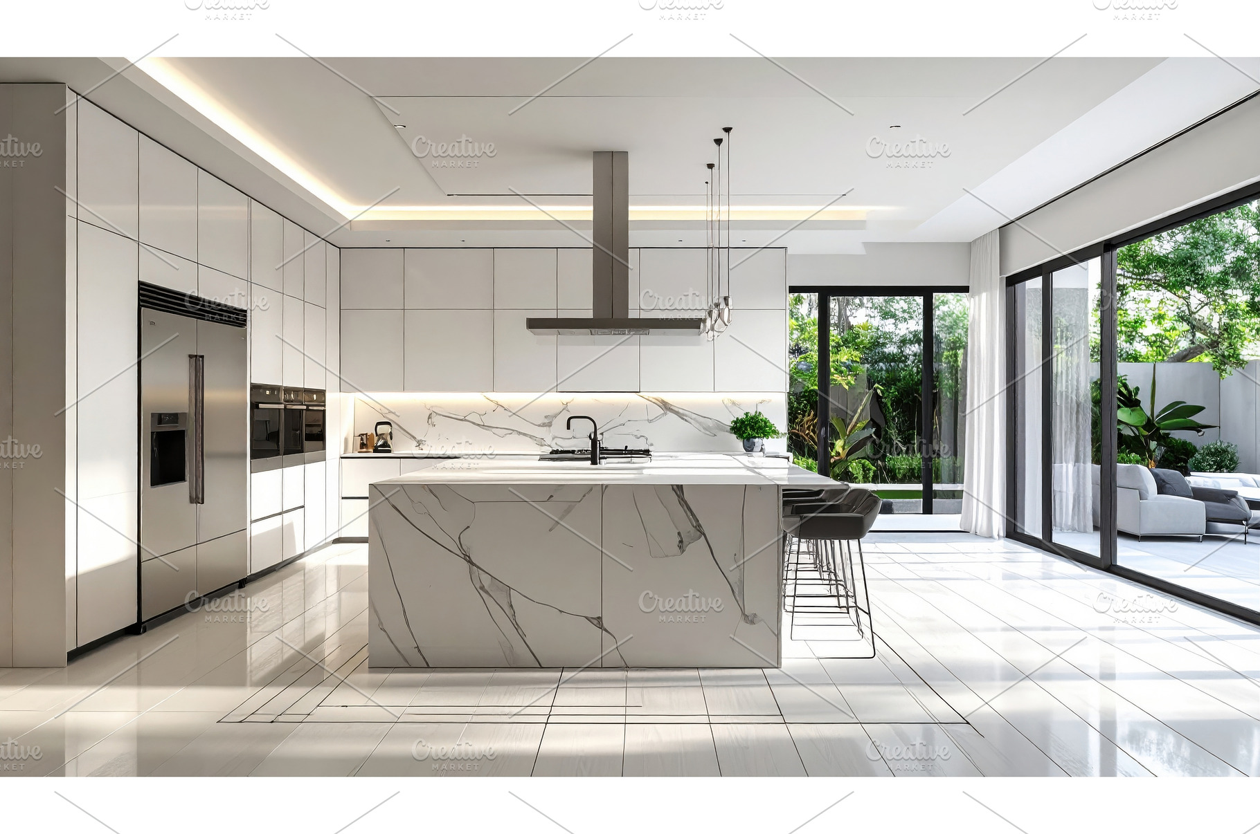 Modern luxury kitchen with white, an Architecture Photo by Igor Tichonow