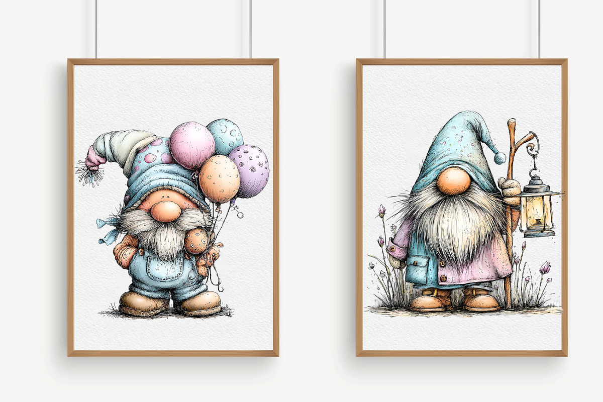 Cute Easter Gnome Clipart, an Illustration by Libby Wishes (Photo 4 of 6)