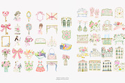 watercolor pastel rococo clipart set, a Decorative Illustration by Patishop Art (Thumbnail 9 of 9)