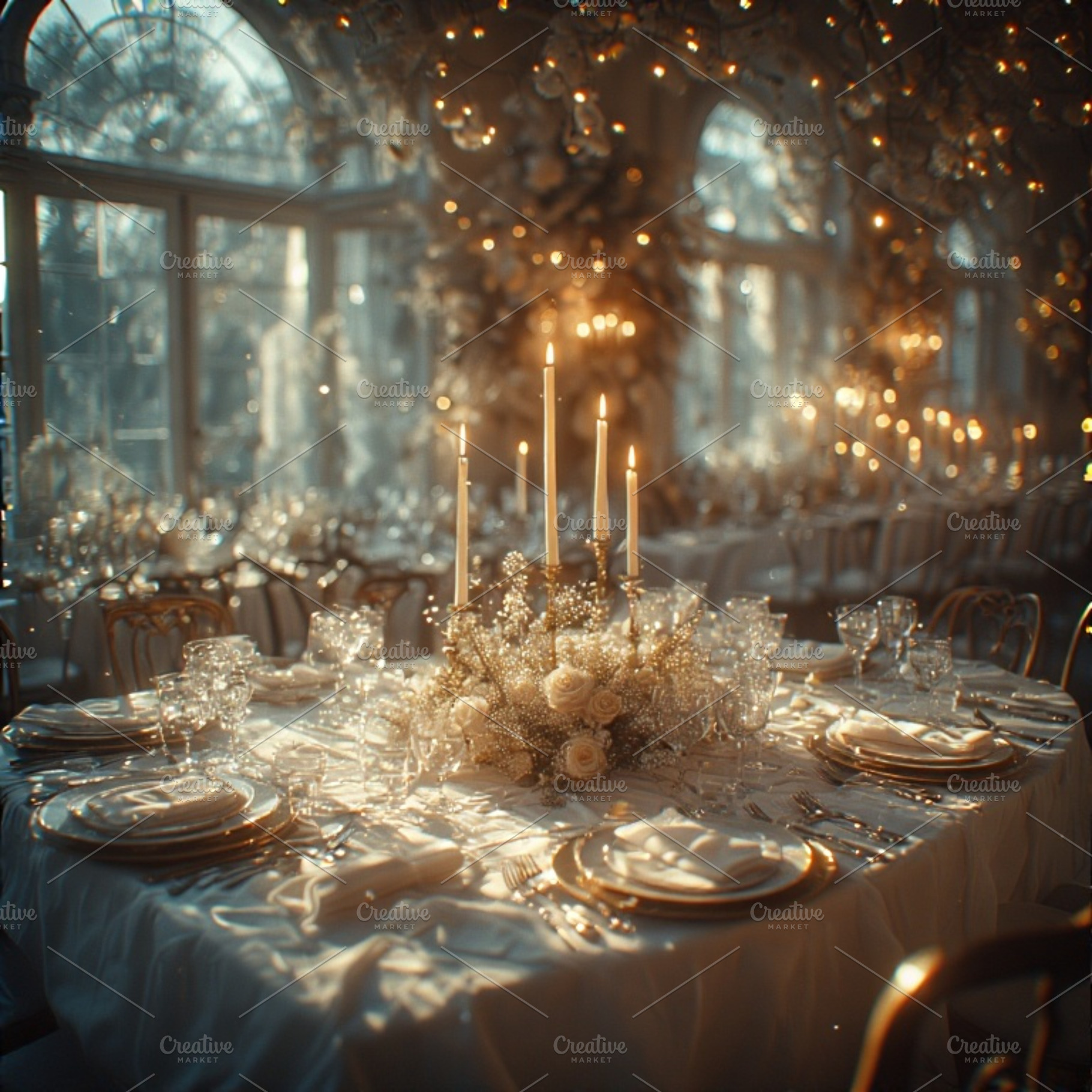 Wedding flower table stock image, a Holiday Photo by ComfortQ