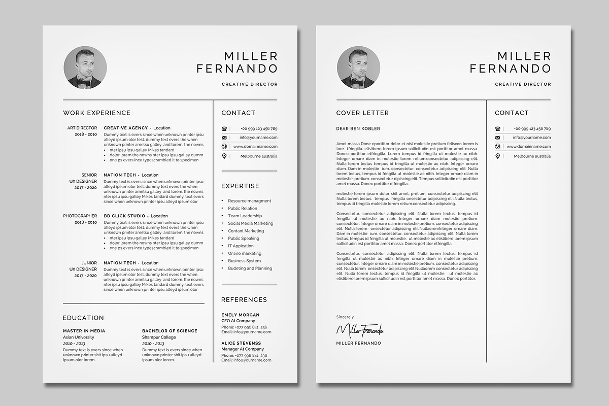 Resume/CV, a Resume Template by Creatune (Photo 2 of 3)