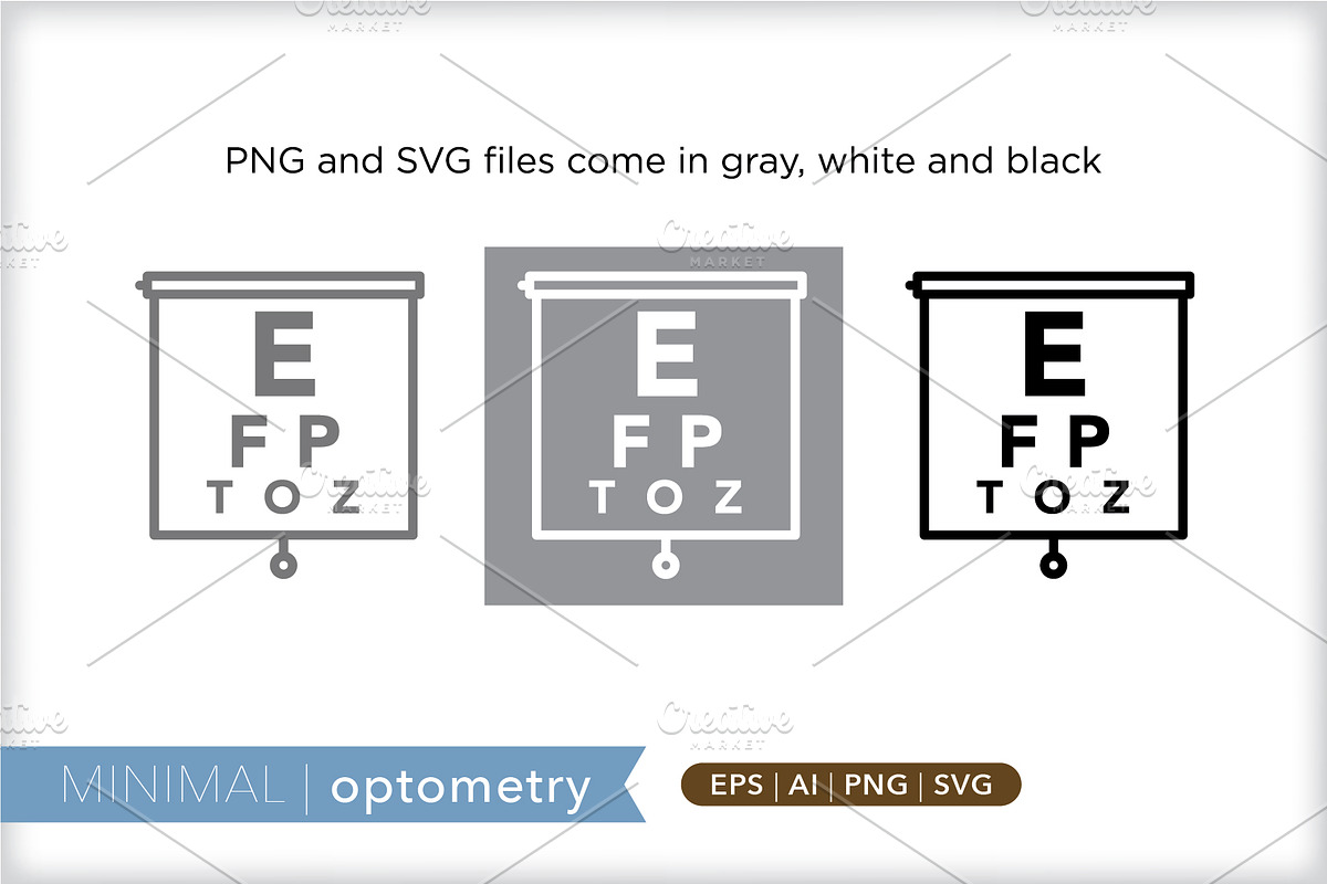 Minimal optometry icons, an Outline Icon by Picture Window (Photo 2 of 5)