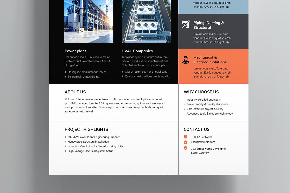 Engineering Solution for Power, a Flyer Template by MightyDesign (Photo 3 of 8)
