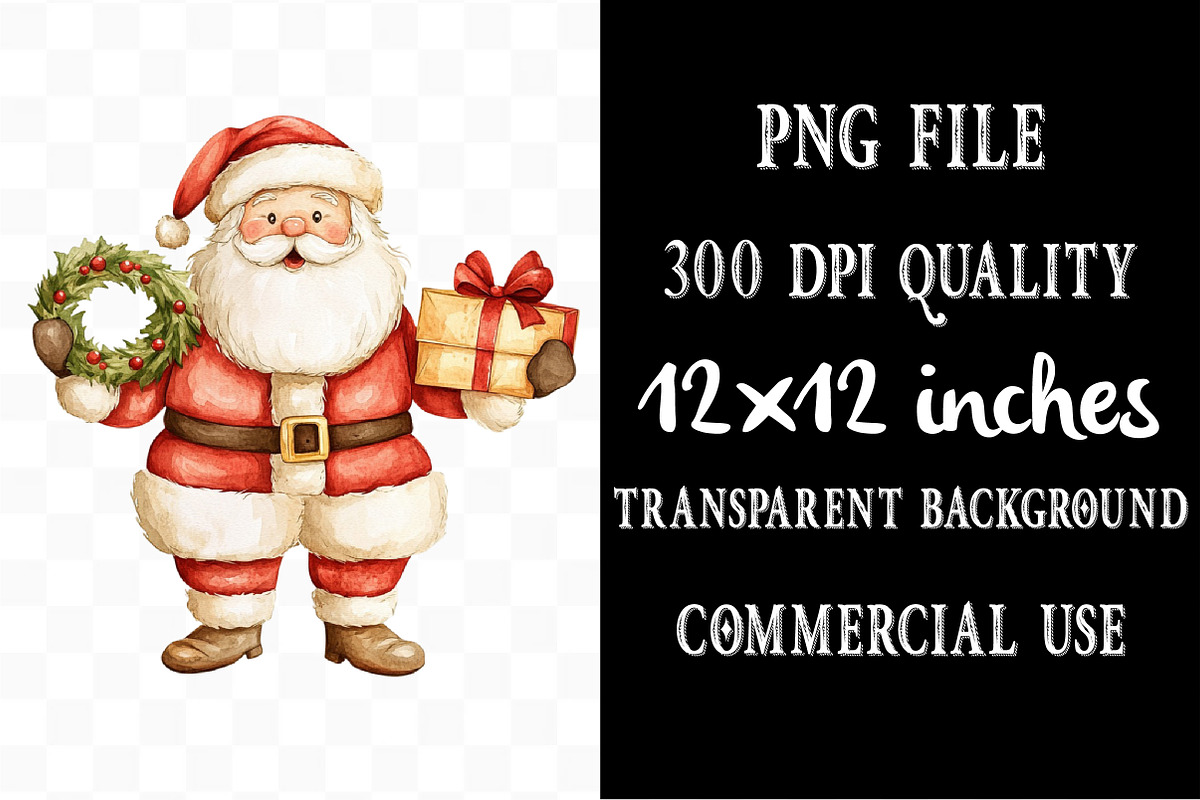 Vintage Santa Claus Clipart, an Illustration by Designking (Photo 4 of 4)