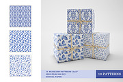 Blue flowers design. Blue pattern, a Decorative Illustration by Alla Art Poster (Thumbnail 2 of 8)