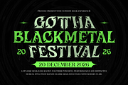 Welltorn - Y2K Black Metal Game Font, a Blackletter Font by Typia Nesia (Thumbnail 4 of 12)