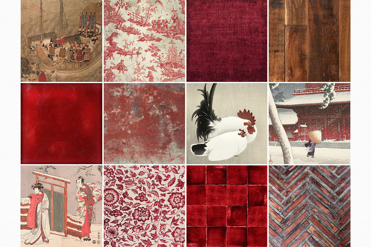 Oriental Reds, a Decorative Illustration by rileyBgraphics (Photo 2 of 8)
