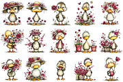 Whimsical Spring Duck Clipart, an Illustration by OK Design (Thumbnail 3 of 6)