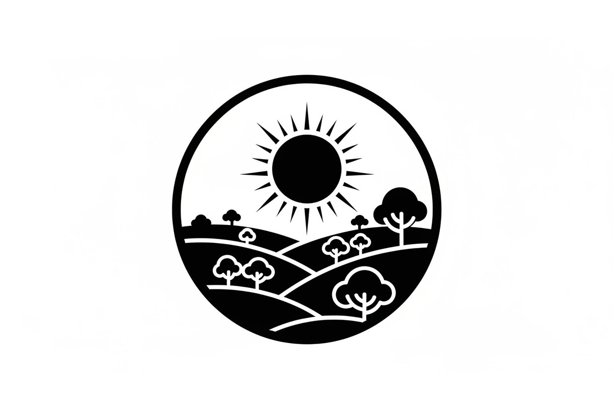 Circular Nature Landscape Silhouette, an Illustration by yasushie (Photo 17 of 51)