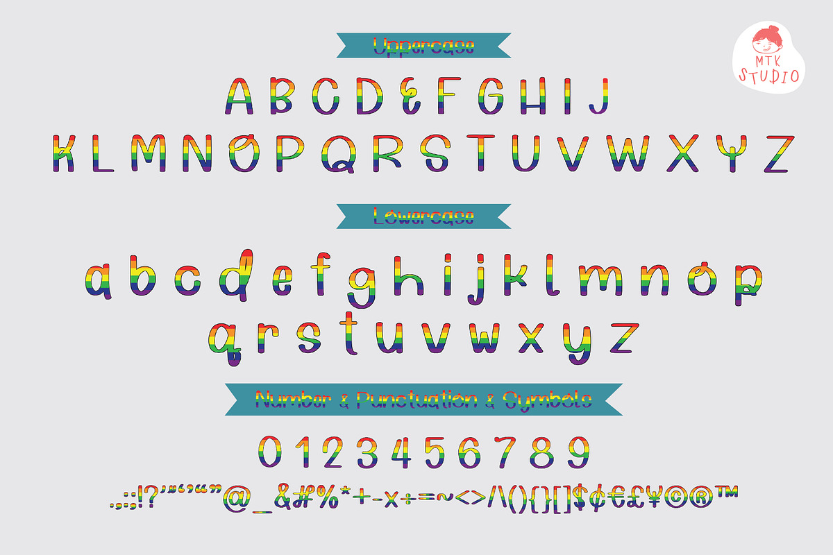 WonderGreyXPride SVG Font, a Handwritten Font by MTK Studio (Photo 2 of 6)