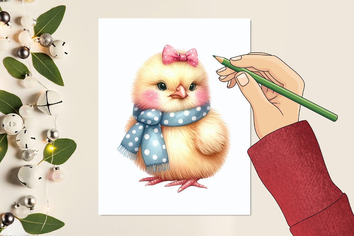Watercolor Cute Little Farm Clipart, a Graphic by designcity5 (Photo 5 of 5)