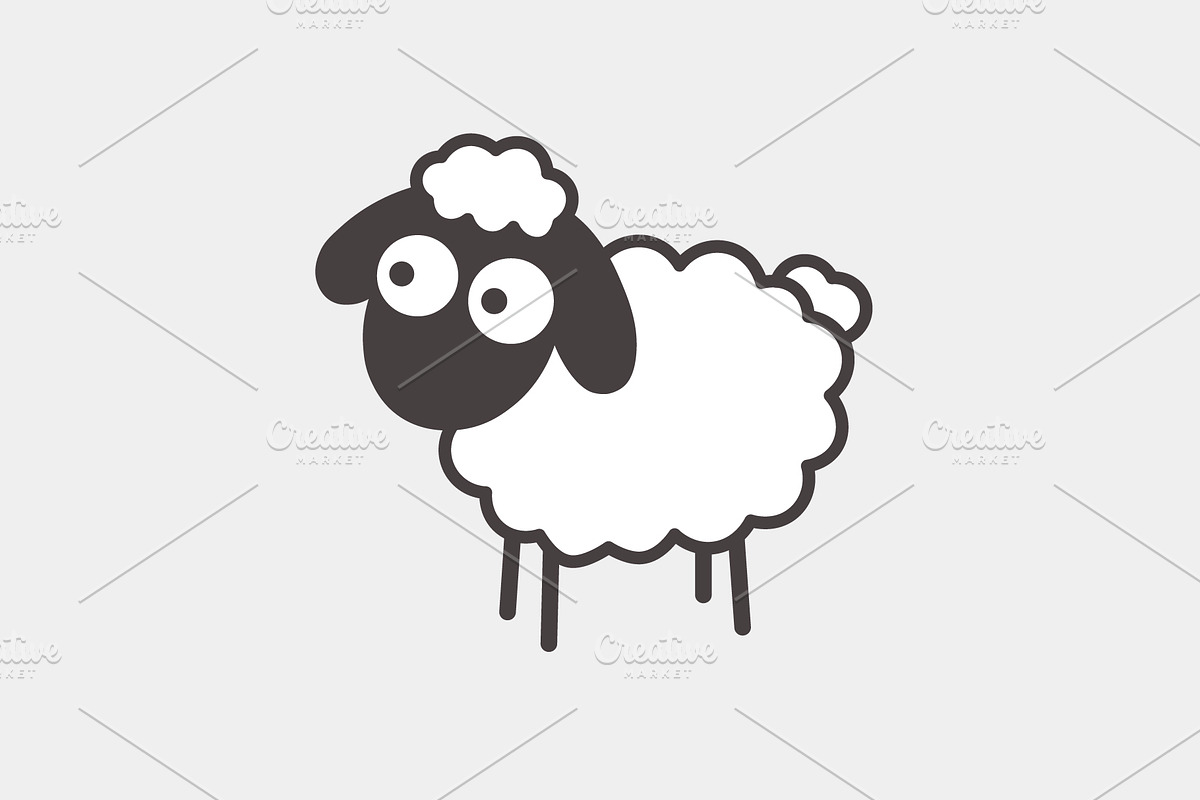 Sheep, an Animal Illustration by Light_Lenser