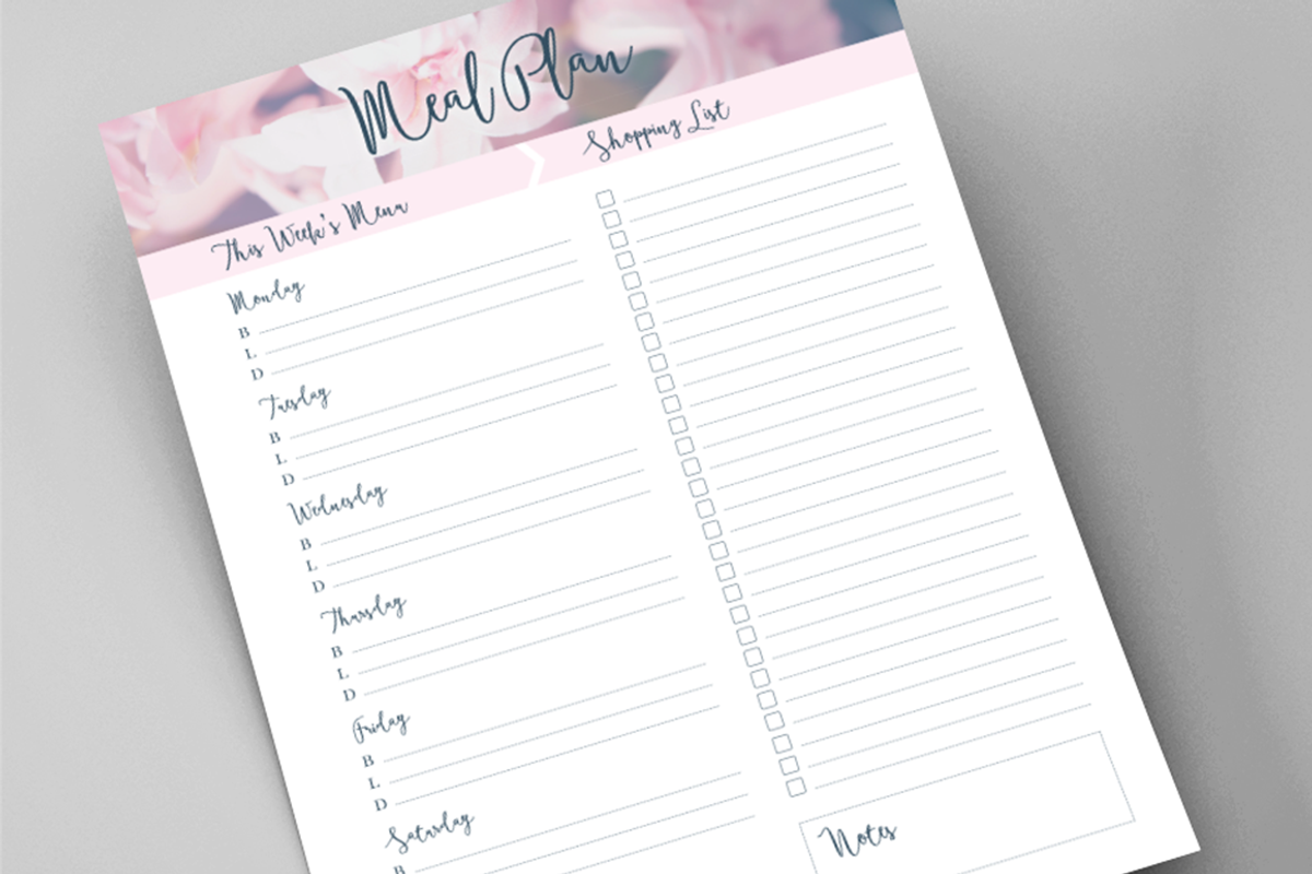 Menu Planner Printable, 4 Sizes, a Stationery Template by Ember & Co (Photo 3 of 3)