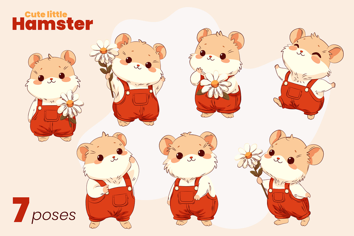 Cute little Hamster, an Animal Illustration by moja doodle (Photo 2 of 4)