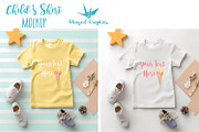 kid's t shirt mockup adjustable, a Shirt Mockup by Winged Graphics (Thumbnail 1 of 2)