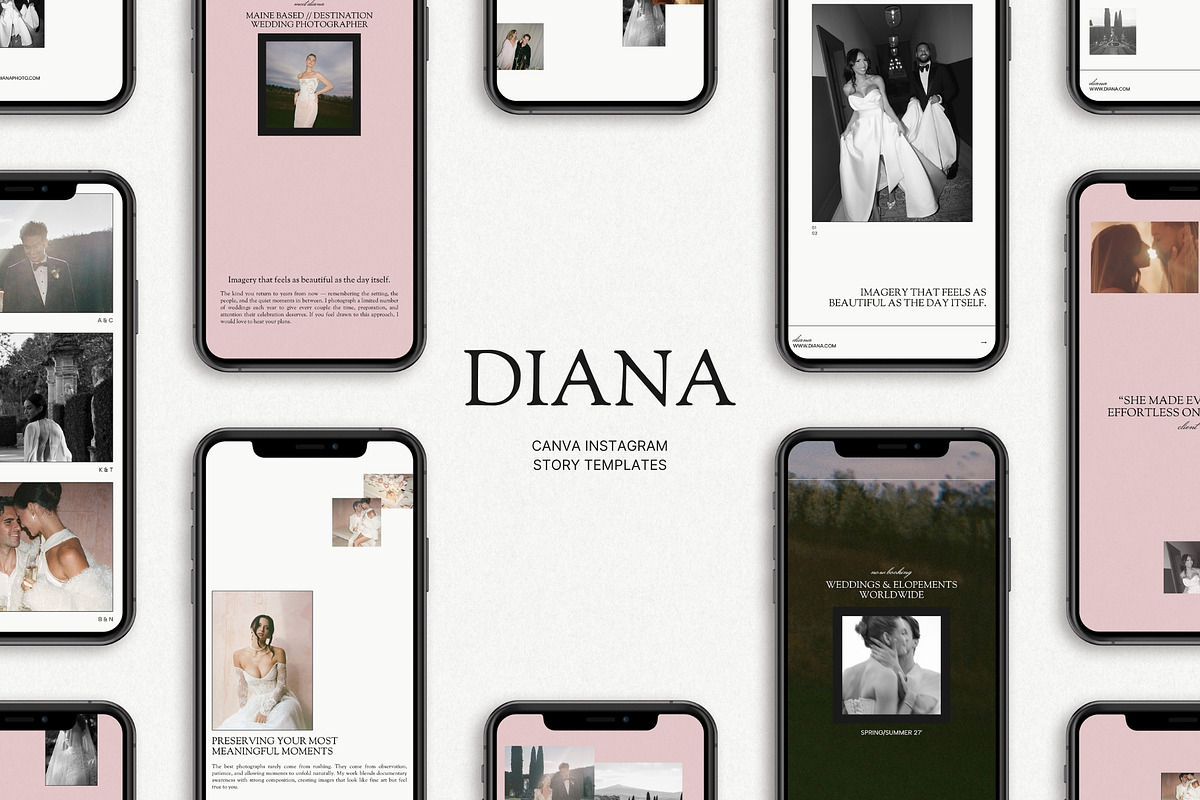 Romantic Instagram Story Templates, a Social Media Template by Seventh Made (Photo 1 of 3)