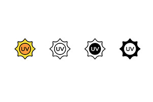 Uv symbol variations in different, an Object Illustration by skripnikbb