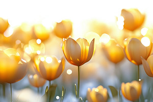 Glowing Tulips in a Dreamy Light, an Abstract Photo by Natalia Klenova's Shop