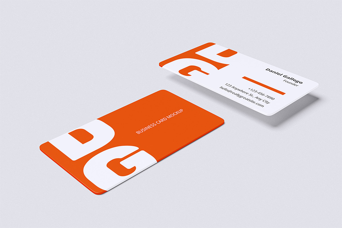 Bussines Card Mockup, an Advertising Mockup by HanaSaka_Studio (Photo 2 of 5)