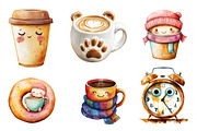 Cartoonish Coffee Collection Clipart, an Illustration by CreationArt (Thumbnail 5 of 5)