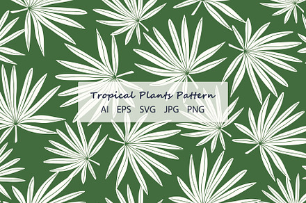 Exotic Tropical Leaves Pattern, a Pattern Graphic by Groovy Arts